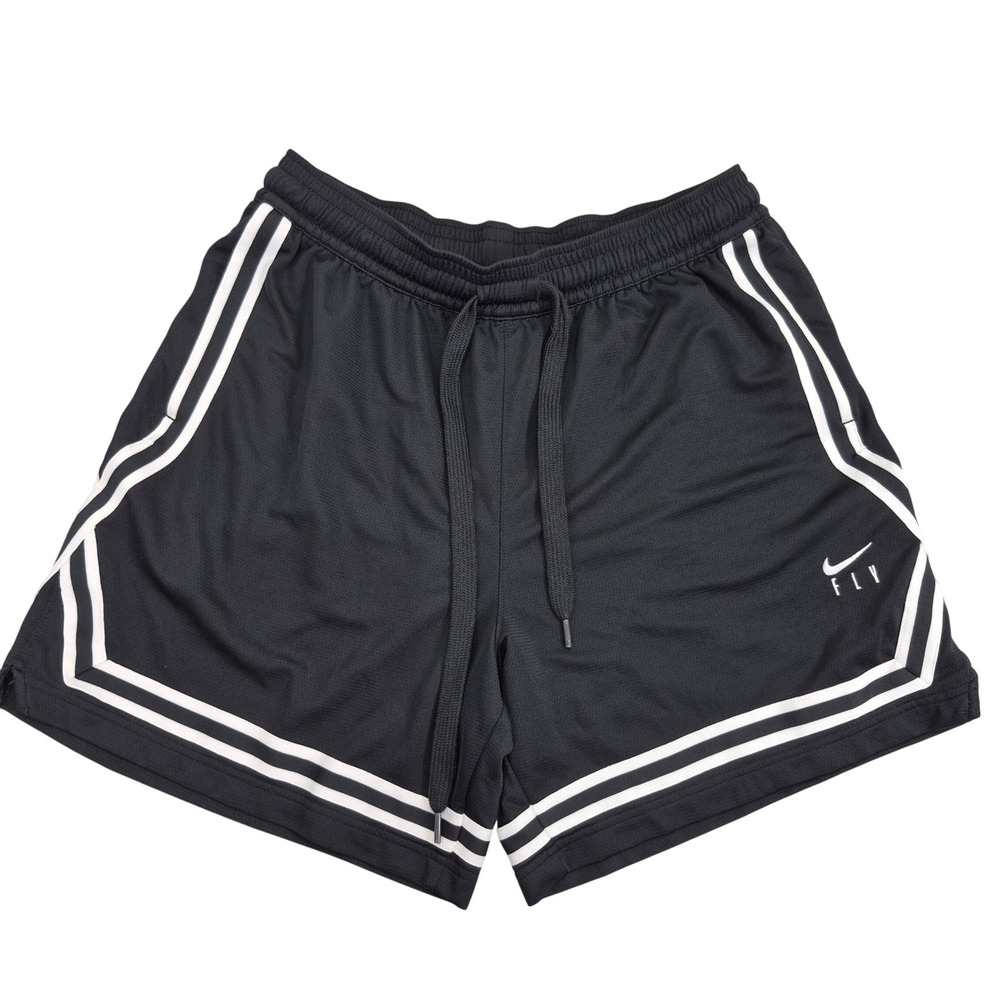 Nike Fly Crossover Basketball Shorts Black White Dri-FIT DH7325-010 Womens 6" - Picture 2 of 12